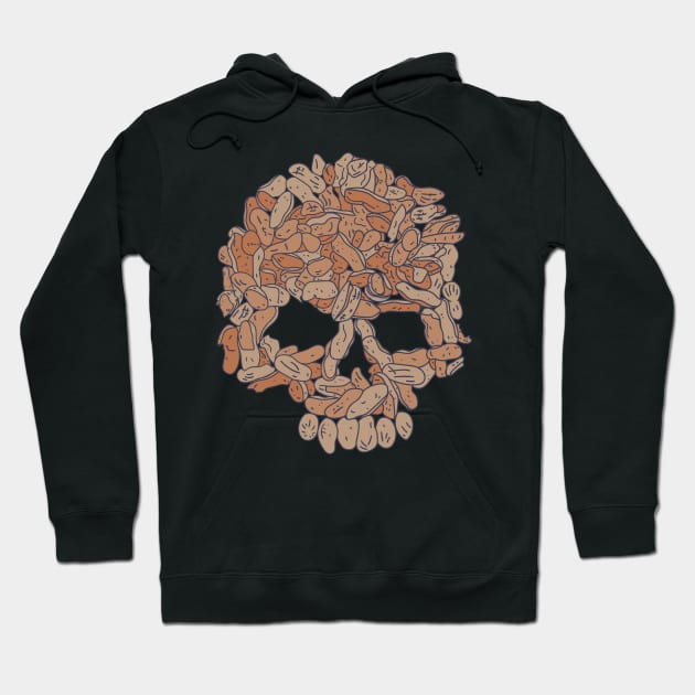 Peanut Allergy - Nut Skull - Death Symbol Hoodie by DeWinnes